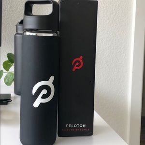 Peloton glass water bottle
